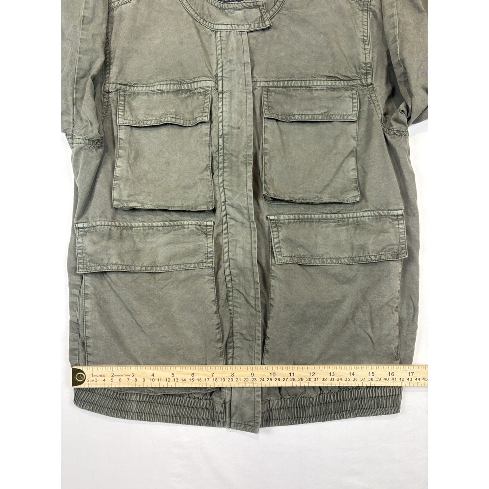 Sanctuary Utility Jacket Women's Small Zip-up 4-Pocket Elastic Waist Military - Picture 8 of 11